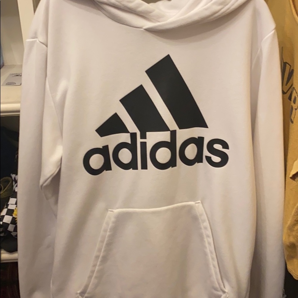 Boys/ men’s White Adidas hoodie